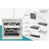 DIGITUS Πακέτο δικτύου 10in – Ερμάριο 6U, γκρι ράφι, PDU, Switch 8 θυρών, Patch panel CAT6