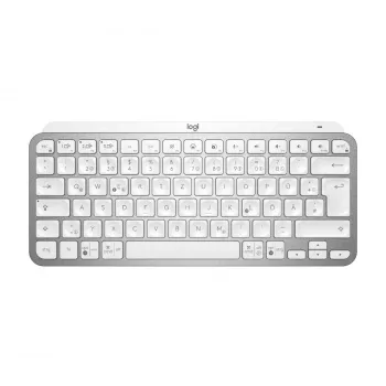 LOGITECH Minimalist Wireless Illuminated Πληκτρολόγιο - MX KEYS MINI - Pale Gray - Qwertz Deutsch