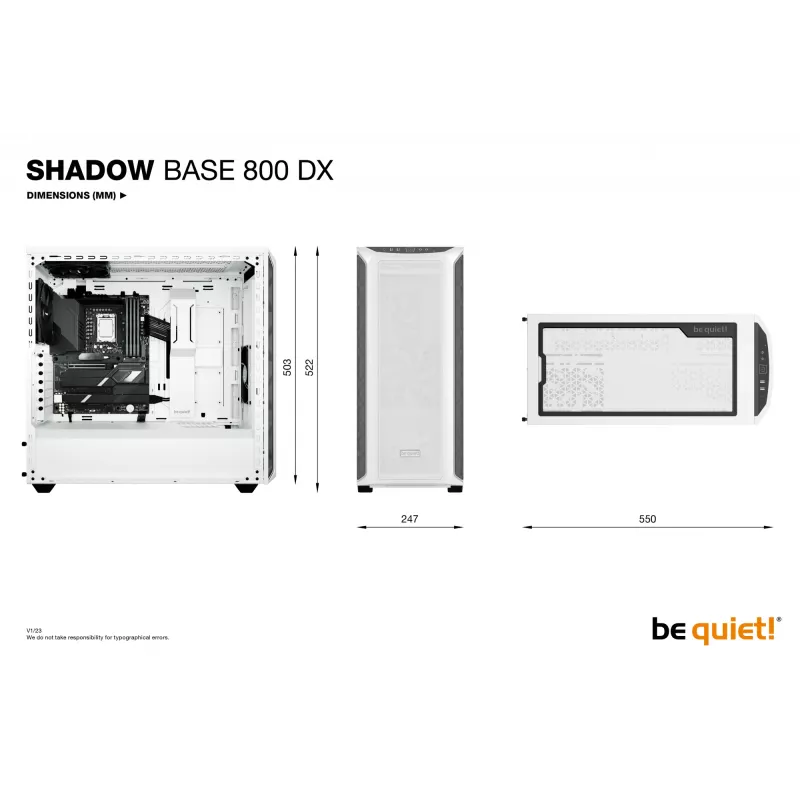 Κουτί PC be quiet! Shadow Base 800 DX Λευκό Midi Tower