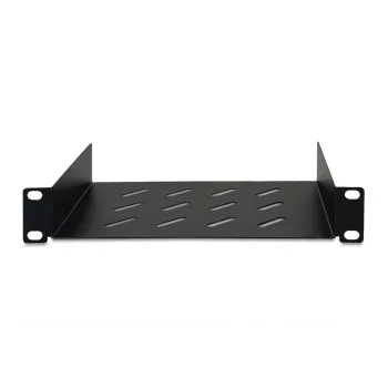 DIGITUS Σταθερό ράφι 254 mm (10 ίντσες) 1U 44x254x150 mm, Χρώμα μαύρο (RAL 9005)
