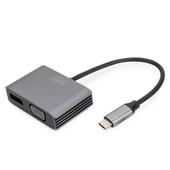 DIGITUS USB Type-C 4K 2-in-1 DisplayPort + VGA Προσαρμογέας γραφικών