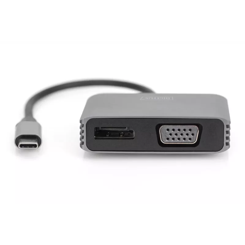 DIGITUS USB Type-C 4K 2-in-1 DisplayPort + VGA Προσαρμογέας γραφικών