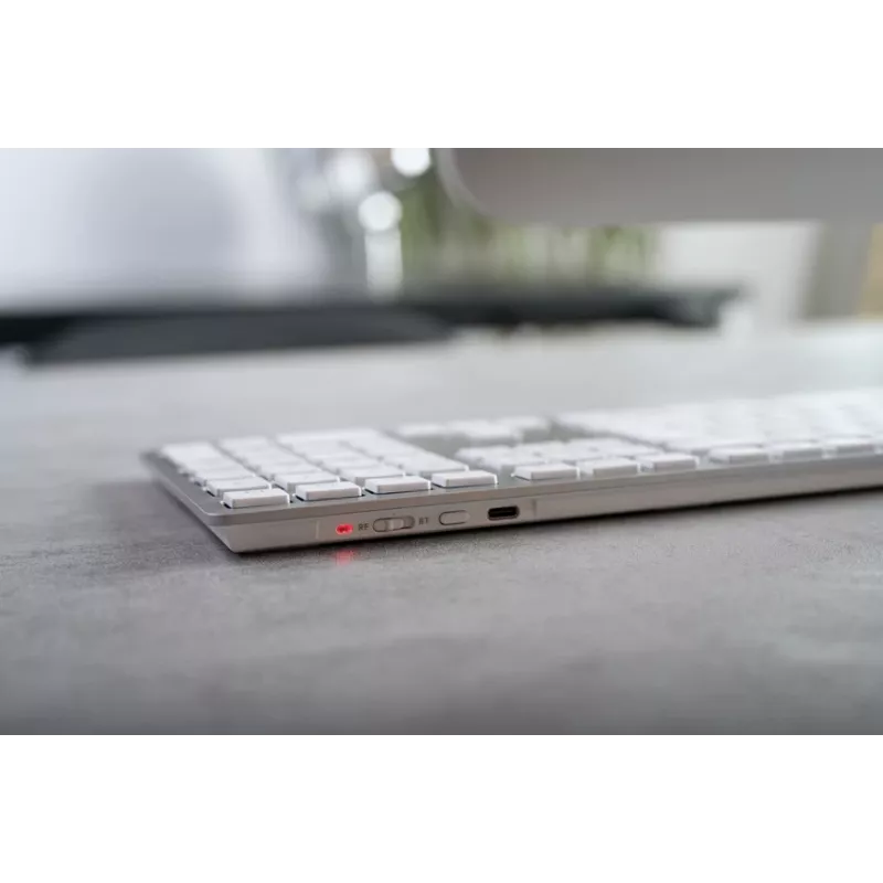 CHERRY KW 9100 λεπτό FOR MAC Πληκτρολόγιο Universal USB + Bluetooth QWERTZ Γερμανικό Ασημί