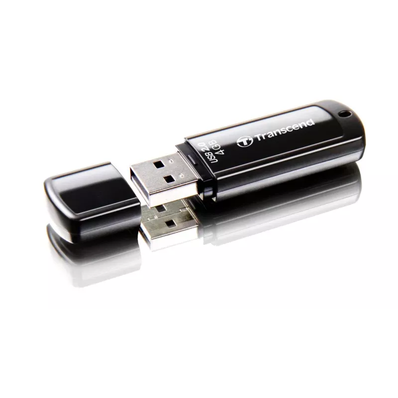 TRANSCEND Jetflash 350 - 4GB USB Stick - USB 2.0 - Μαύρο