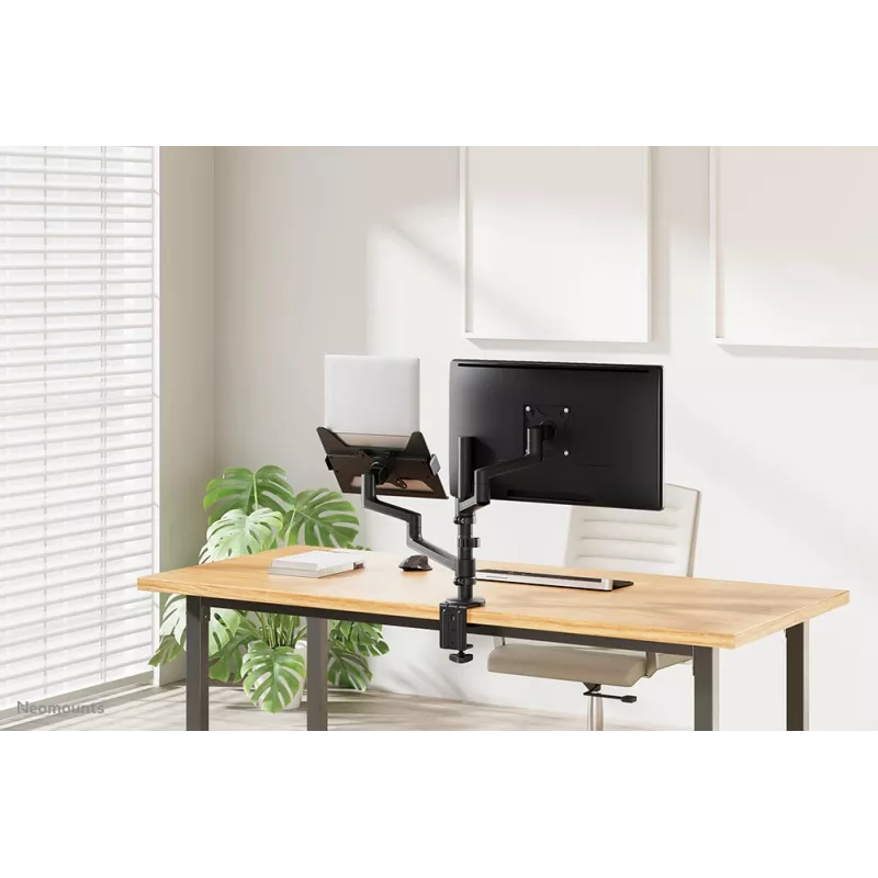 Neomounts DS20-425BL2 Βραχίονας οθόνης με βάση laptop 17-27 inch – εξοικονόμηση χώρου