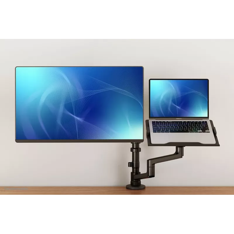 Neomounts DS20-425BL2 Βραχίονας οθόνης με βάση laptop 17-27 inch – εξοικονόμηση χώρου