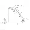 Neomounts DS70PLUS-450BL1 Βάση οθόνης 17-49 inch - γκάζι - σφιγκτήρας γραφείου - 180°-stop