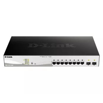D-Link DGS-1210-10MP Managed L2 Gigabit Ethernet (10/100/1000) Power over Ethernet (PoE) μαύρο, γκρι