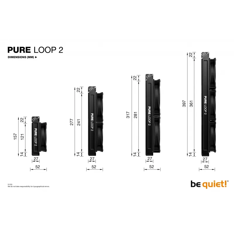 be quiet Pure Loop 2 | 280mm Υγρόψυξη Επεξεργαστή All-in-One 14 cm Μαύρο 1 τεμ.