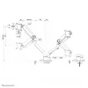 Neomounts DS70S-950WH2 Βραχίονας οθόνης 17-35 inch - Γάζα αερίου - Topfix - 180°-Stop