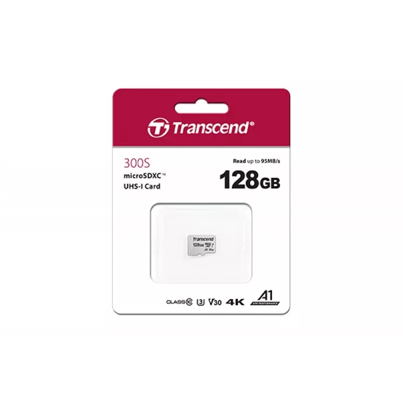 TRANSCEND Κάρτα Micro-SDXC 300S 128GB UHS-I U3 χωρίς αντάπτορα