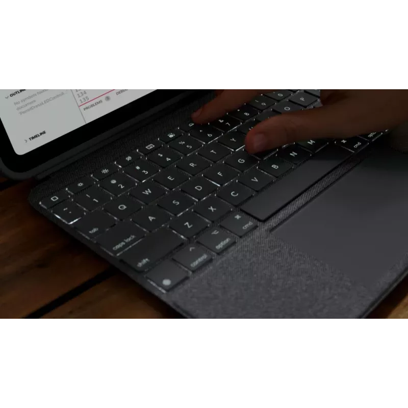 LOGITECH Combo Touch για iPad (10η γενιά) - Oxford Γκρι - German Qwertz