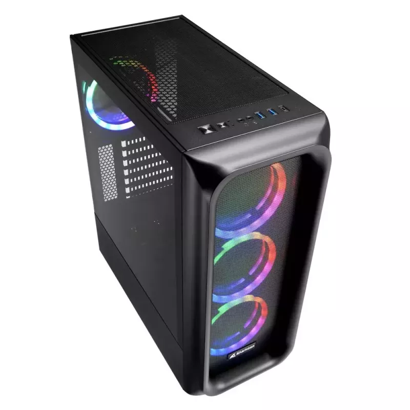Κουτί PC Sharkoon TK5M RGB ATX Desktop μαύρο