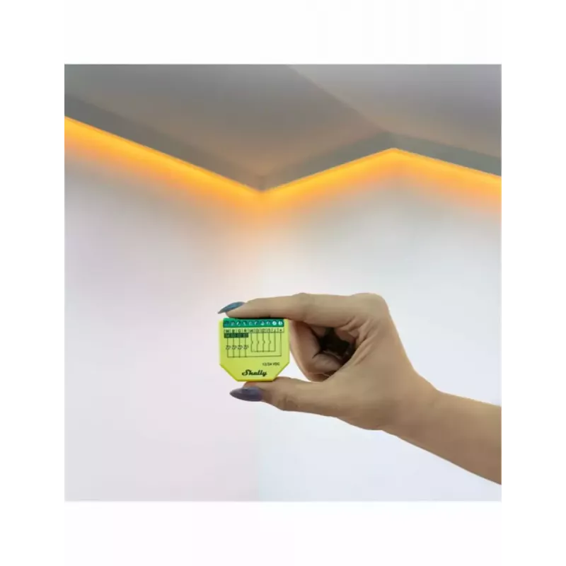 Shelly Plus RGBW PM Wireless Smart Light πράσινο κίτρινο