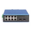 DIGITUS Industrial 8+2 Θυρών Fast Ethernet Switch 8 Θύρες FE RJ45 2 Θύρες GE SFP