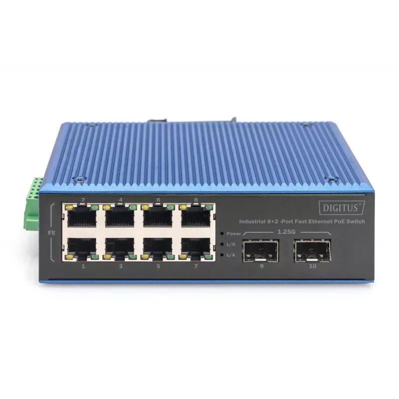 Unmanaged Switch DIGITUS DN-651147 8+2 Θυρών Fast Ethernet PoE 1 Gbit/s