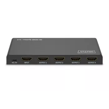 DIGITUS Διαχωριστής HDMI 1x4. 4K/60Hz HDCP 2.3. Έλεγχος EDID