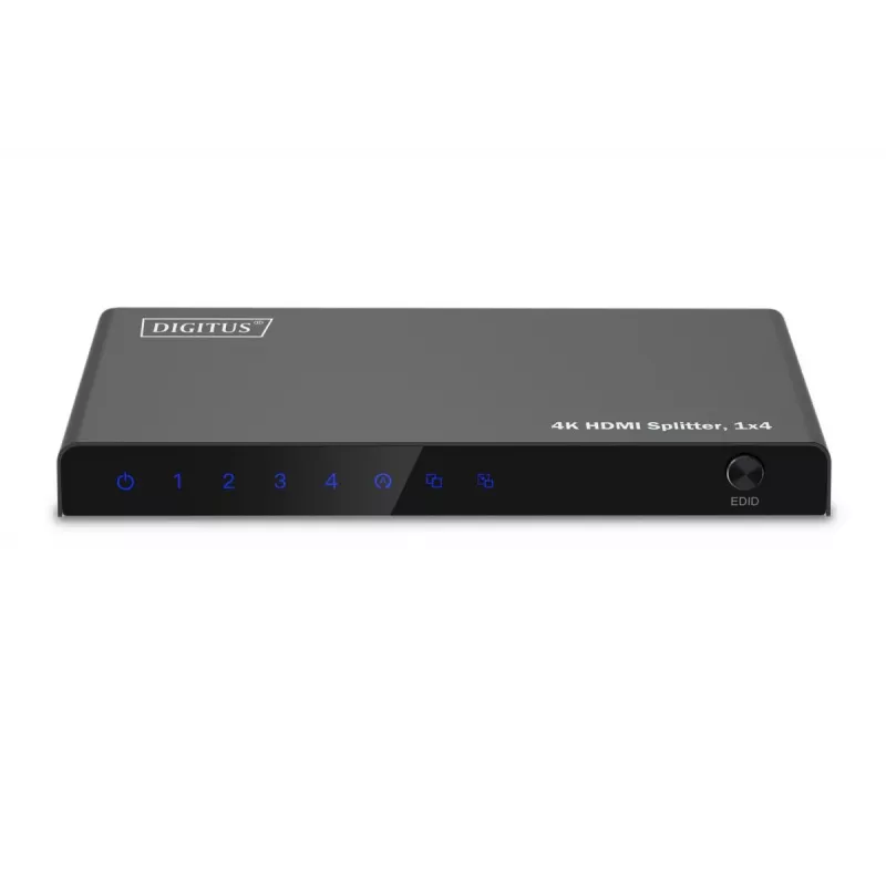 DIGITUS Διαχωριστής HDMI 1x4. 4K/60Hz HDCP 2.3. Έλεγχος EDID