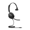 Jabra Evolve2 40 SE USB-C, UC Mono (με καλώδιο επέκτασης)