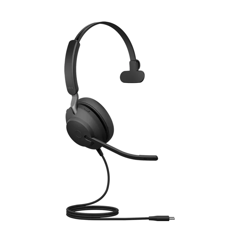 Jabra Evolve2 40 SE USB-C, UC Mono (με καλώδιο επέκτασης)