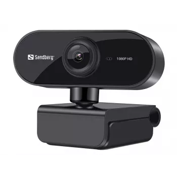 Sandberg USB Webcam Flex 1080P HD, 2 MP, 1920 x 1080 Pixel, Full HD, 30 fps, USB, Μαύρο