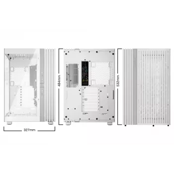 Κουτί PC be quiet! LIGHT BASE 900 DX Λευκό Full Tower — Υποστήριξη ATX/EATX, πλαϊνό γυαλί, Multi-RGB, μέγ. GPU 495 mm, ύψος ψύκτρας CPU 190 mm