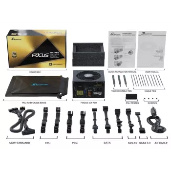 SEASONIC Focus Gx τροφοδοτικό 750 W 20+4 Pin ATX ATX μαύρο