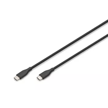 DIGITUS καλώδιο φόρτισης σιλικόνης USB-C - USB-C USB 2.0 60W - 1m μαύρο