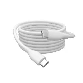 DIGITUS καλώδιο φόρτισης σιλικόνης USB-C - USB-C USB 2.0 60W - 2m λευκό