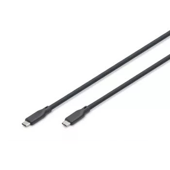 DIGITUS καλώδιο σύνδεσης σιλικόνης USB USB-C - USB-C USB 3.2 Gen2 10G 4K 100W - 50cm μαύρο