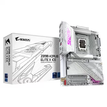 GIGABYTE Z890 AORUS ELITE X ICE Μητρική - Υποστηρίζει Intel Core Ultra (Σειρά 2) CPUs, 16+1+2 φάσεις VRM, έως 9500MHz DDR5 (OC), 1xPCIe 5.0 + 4xPCIe 4.0, Wi-Fi 7, 2.5GbE LAN, Thunderbolt 4