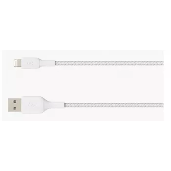 BELKIN Καλώδιο Lightning σε USB-A, πλεκτό, 1 m, Λευκό