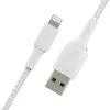 BELKIN Καλώδιο Lightning σε USB-A, πλεκτό, 1 m, Λευκό