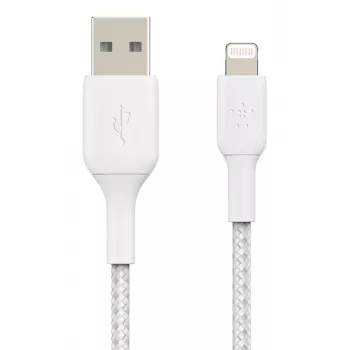 Καλώδιο BELKIN Lightning σε USB-A πλεκτό 2m λευκό