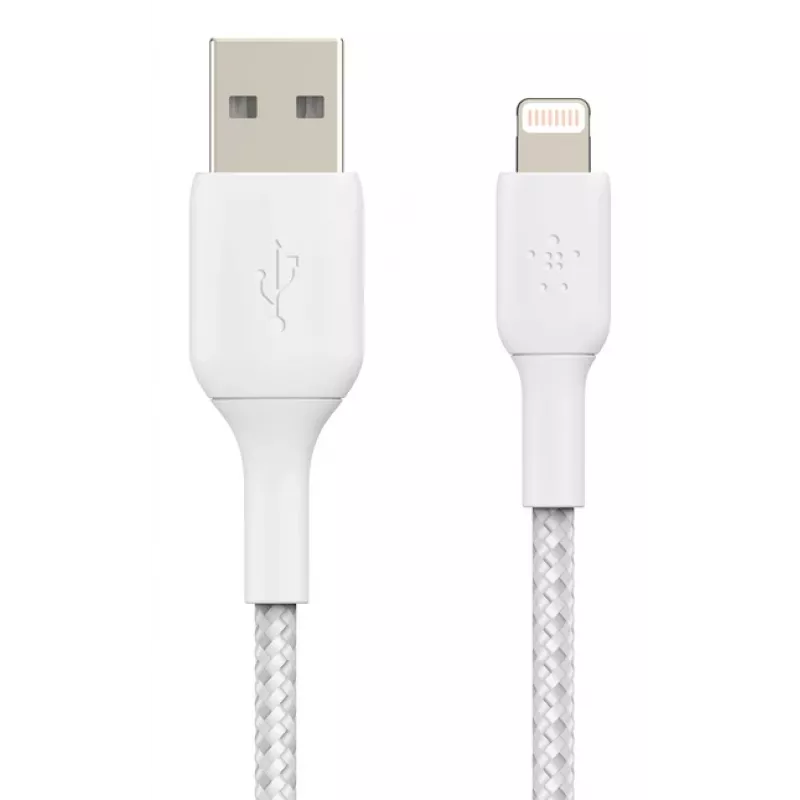 Καλώδιο BELKIN Lightning σε USB-A πλεκτό 2m λευκό