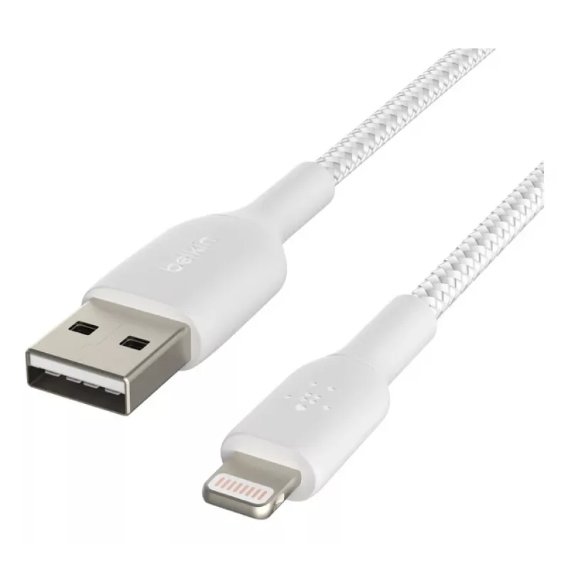 Καλώδιο BELKIN Lightning σε USB-A πλεκτό 2m λευκό