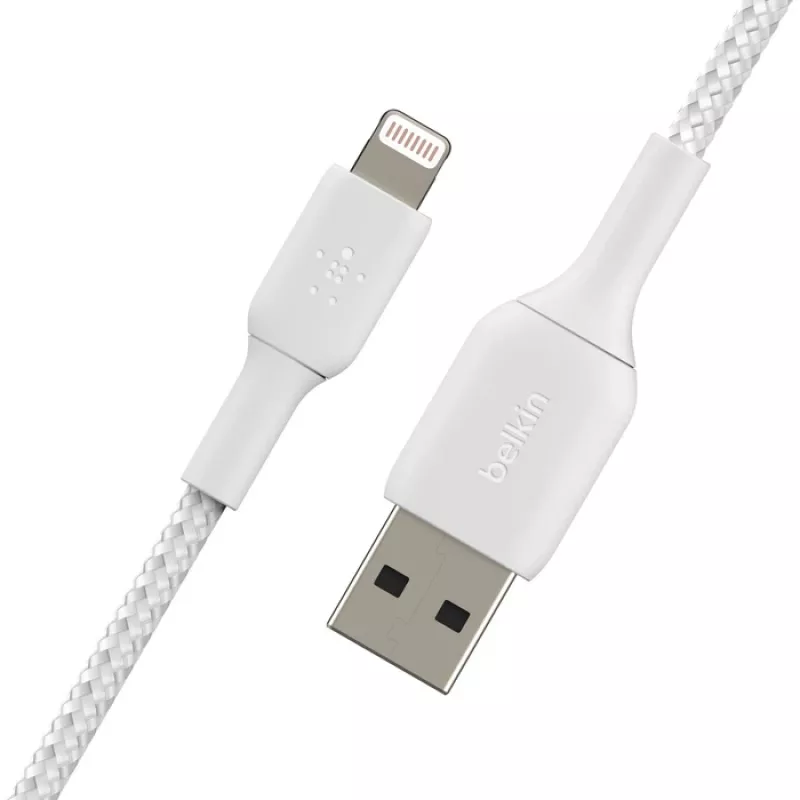 Καλώδιο BELKIN Lightning σε USB-A πλεκτό 2m λευκό