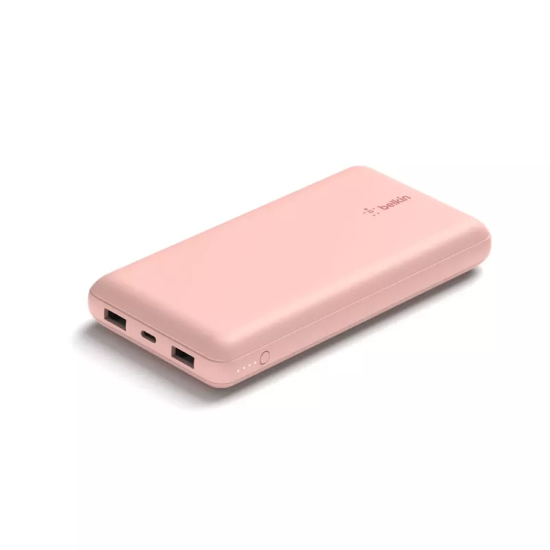BELKIN Power bank 20k USB-A και USB-C 15 W ροζ