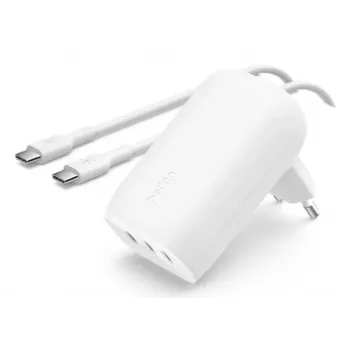 Φορτιστής τοίχου BELKIN - Boostcharge - Φορτιστής USB-C 3 θυρών - Με PPS 67W - λευκός