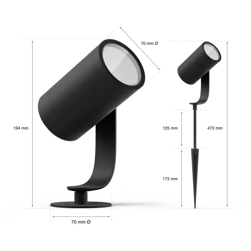 Philips Hue White and Colour Ambiance Lily Εξωτερικός Προβολέας