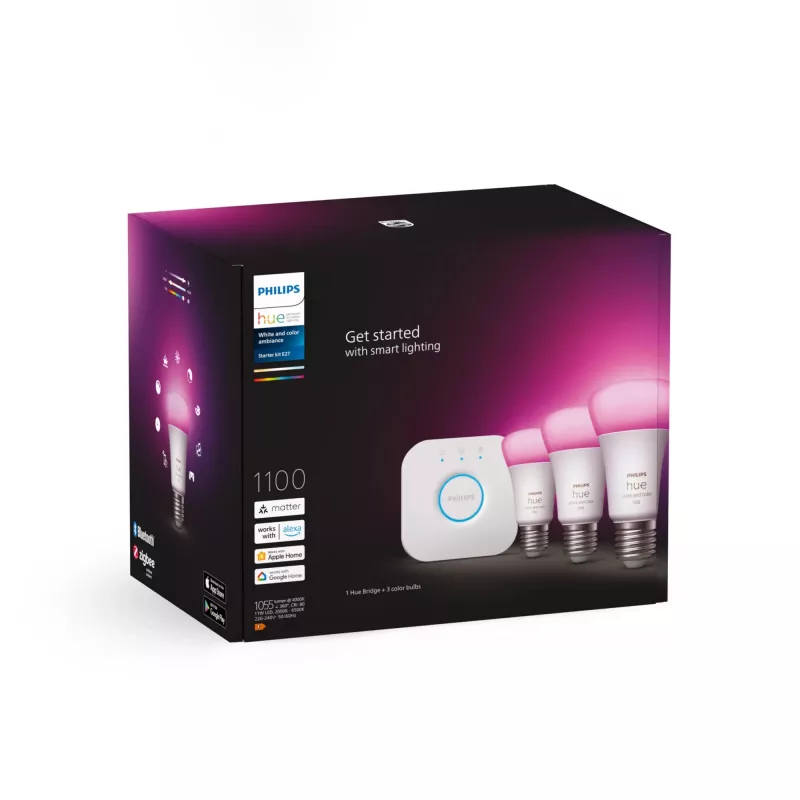 Έξυπνο κιτ φωτισμού Philips Hue White and Colour Ambiance E27 Bluetooth Zigbee