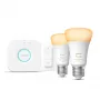 Philips Hue White Ambiance Starter-Set: 2 E27 Smart-λαμπτήρες (1100) + διακόπτης dimmer