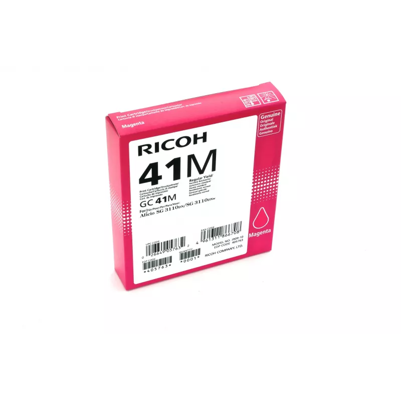 Ricoh 405763 Μελανοδοχείο 1 τεμ. Γνήσιο Κανονικής Απόδοσης Ματζέντα