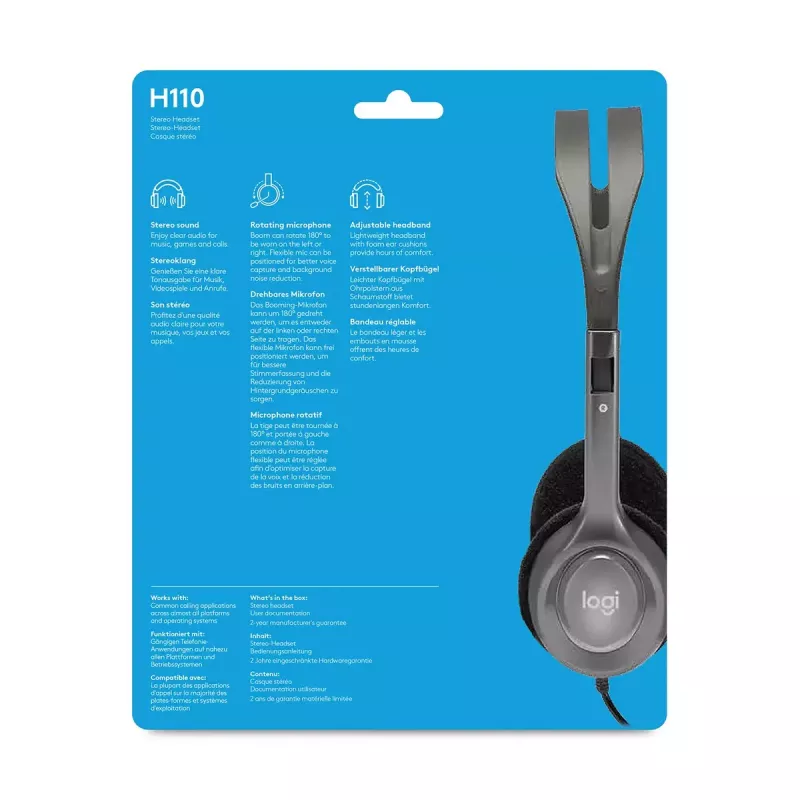 LOGITECH H110 – 3,5 mm – Στερεοφωνικό headset