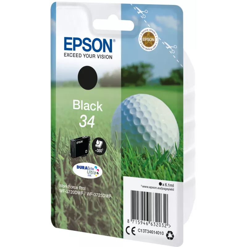 Epson Golfball μεμονωμένη συσκευασία μαύρο 34 DURABrite Ultra μελάνι