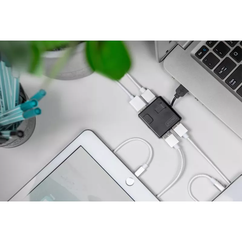 DIGITUS USB 2.0 High-speed Hub 4 θυρών (da-70217)