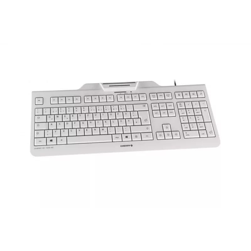 CHERRY KC 1000 SC Office USB QWERTZ Γερμανικό γκρι πληκτρολόγιο