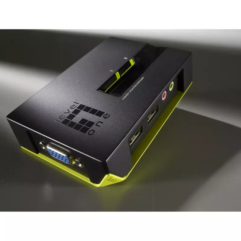 LevelOne 2-Port USB VGA KVM Switch, υποστήριξη ήχου