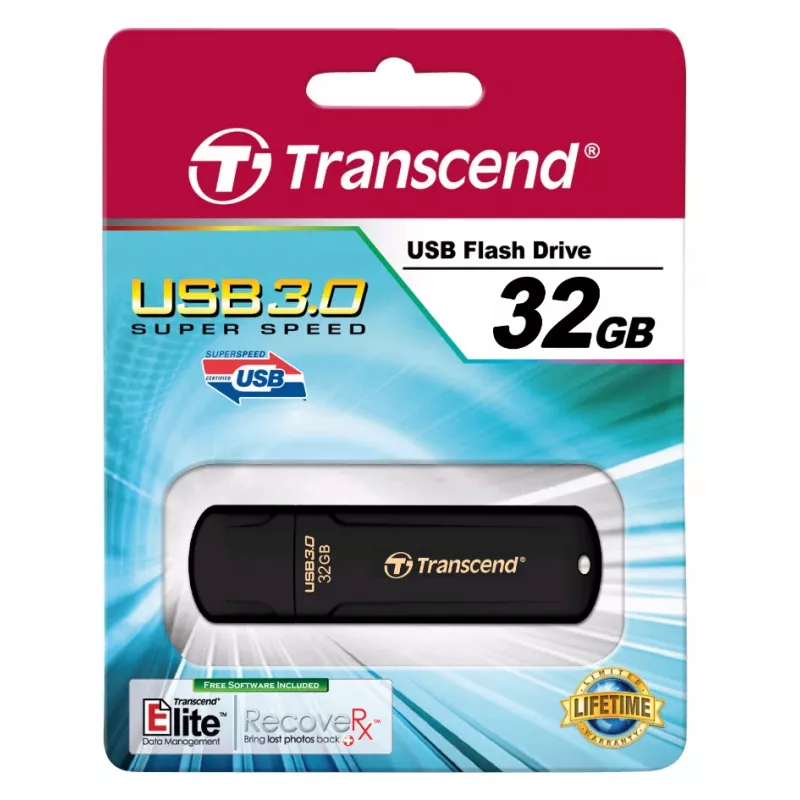 TRANSCEND Jetflash 700 - 32GB USB-stick - USB 3.0 - μαύρο