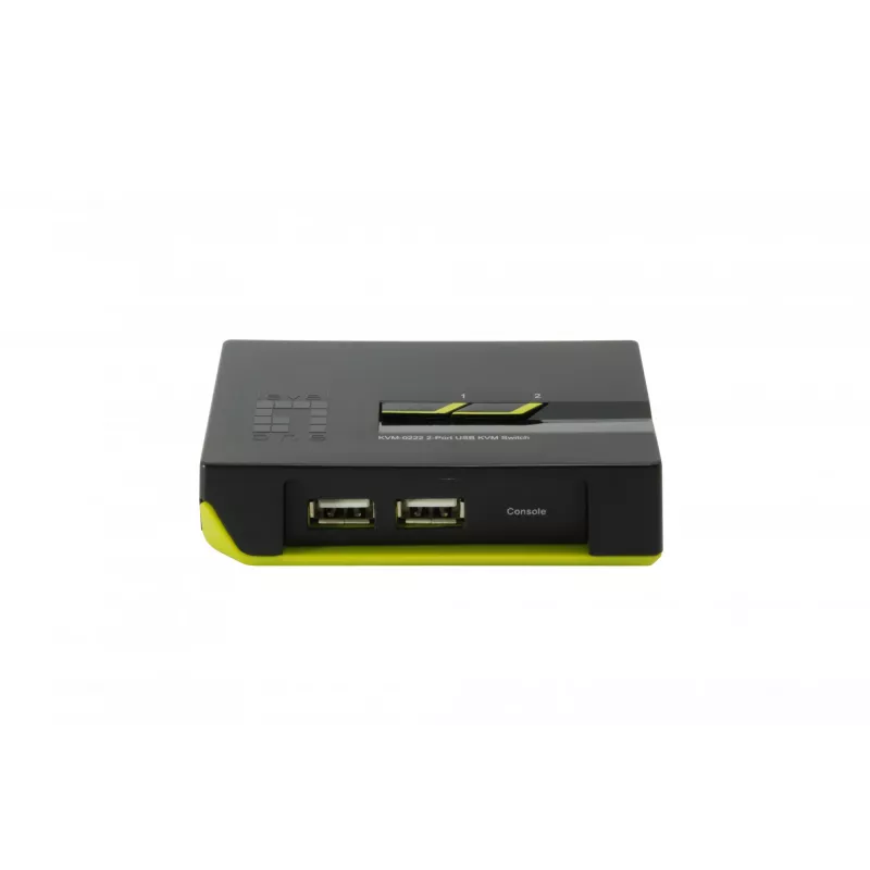 LevelOne 2-Port USB VGA KVM Switch, 2048 x 1536 Pixel, μαύρο, πράσινο